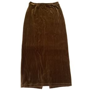 Vintage 90s Tiramisu Velvet Maxi Skirt